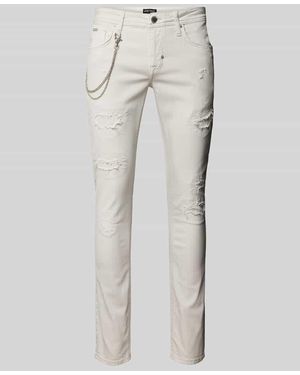 Antony Morato Tapered Fit Jeans mit Ketten-Detail - Weiß