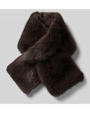 Opus Schal mit weichem Fleece Modell 'Awifey' - Schwarz