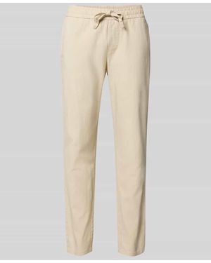 Only & Sons Cropped Stoffhose aus Leinen-Mix Modell 'LINUS' - Natur