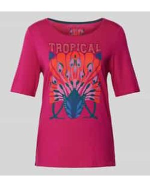 Ouí T-Shirt Met Strass-Steentjes - Roze