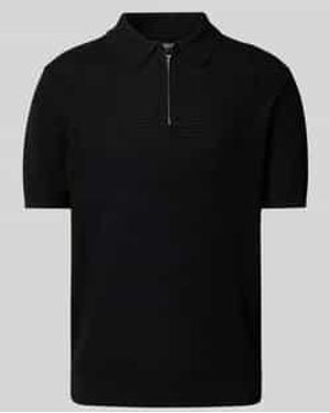 Antony Morato Regular Fit Poloshirt Met Structuurmotief - Zwart