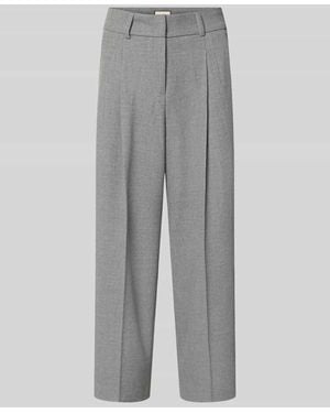 Seductive Regular Fit Bundfaltenhose mit Viskose-Woll-Anteil Modell 'SLOANNE' - Grau