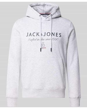 Jack & Jones Relaxed Fit Hoodie aus Baumwoll-Mix Modell 'KYLE' - Grau