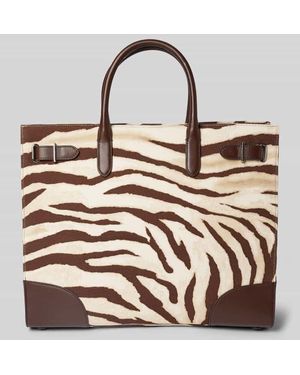 Ralph Lauren Tote Bag mit Strukturmuster Modell 'DEVYN' - Mehrfarbig