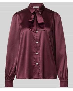 christian berg Regular Fit Hemdbluse aus Satin - Lila