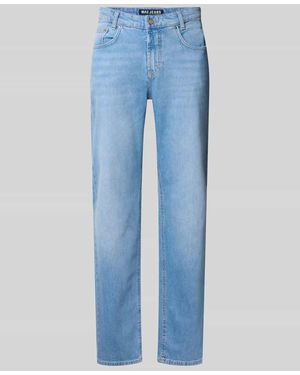 M·a·c Straight Leg Jeans mit 5-Pocket-Design Modell 'Rick' - Blau