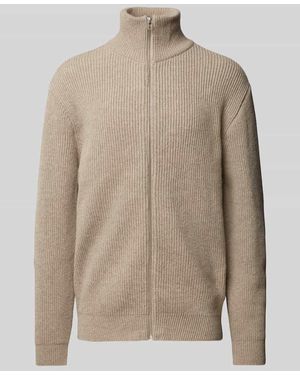 Forét Wolljacke mit Stehkragen Modell 'MARSH' - Natur