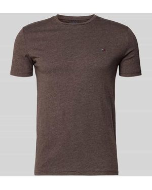 Tommy Hilfiger Regular Fit T-Shirt aus Baumwoll-Mix - Braun