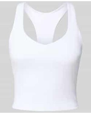 Fabletics Slim Fit Top Met Ronde Hals - Wit