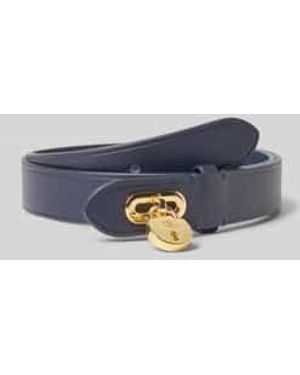 Ralph Lauren Leren Riem Met Pinsluiting - Blauw