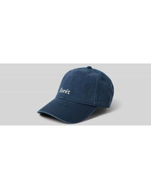 Forét Basecap mit Label-Stitching - Blau