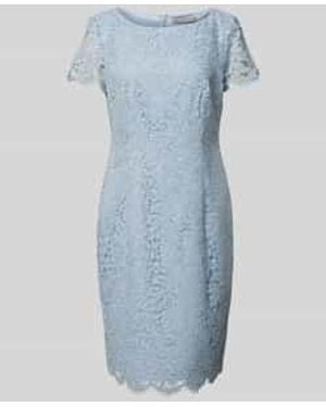 Christian Berg Cocktail Knielange Cocktailjurk Met Viscose - Blauw