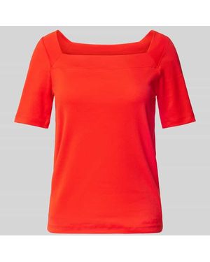 Marc Cain T-Shirt mit Karree-Ausschnitt - Rot