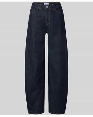 Pieces Barrel Jeans aus Baumwoll-Mix Modell 'GRACE' - Blau
