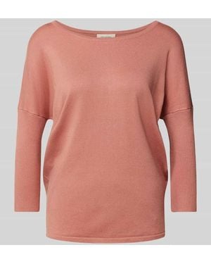 Freequent Strickpullover Mit Rundhalsausschnitt Modell 'Jone' - Pink
