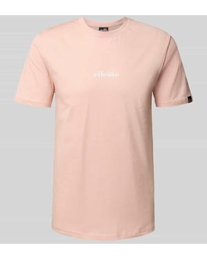 Ellesse T-Shirt mit Label-Print Modell 'OLLIO' - Pink