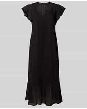 Scotch & Soda Maxi-jurk Met Ronde Hals - Zwart