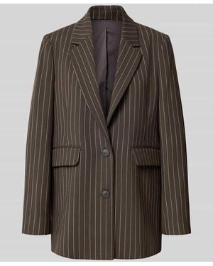 SELECTED Relaxed Longblazer mit Schulterpolstern - Braun
