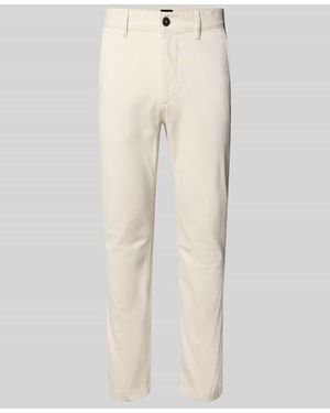 BOSS Slim Fit Chino aus Baumwoll-Mix - Natur