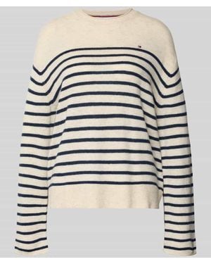 Tommy Hilfiger Regular Fit Strickpullover aus reiner Wolle - Grau