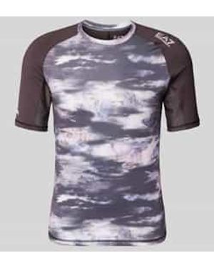 EA7 T-shirt Met Labelprint - Meerkleurig