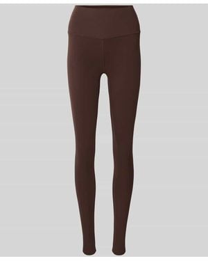Varley Slim Fit Leggins mit Logo-Print Modell 'Freesoft' - Braun