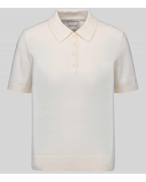 GANT Regular Fit Poloshirt aus Baumwoll-Kaschmir-Mix - Natur