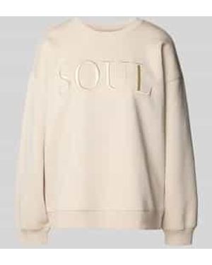 Smith & Soul Sweatshirt Met Stitching En Ronde Hals - Naturel