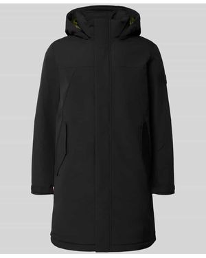 Tommy Hilfiger Regular Fit Funktionsmantel mit Kapuze - Schwarz