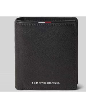 Tommy Hilfiger Portemonnaie aus Rindleder - Schwarz