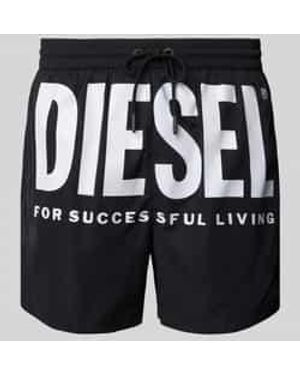 DIESEL Zwembroek Met Elastische Band - Zwart