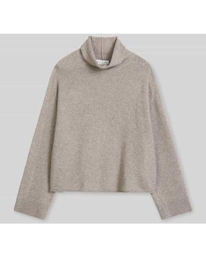 Marc O' Polo Rollkragenpullover mit überschnittenen Schultern - Grau