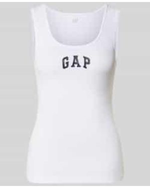 Gap Slim Fit Top Met Logoprint - Wit