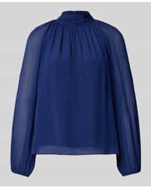 Herzensangelegenheit Blouseshirt Met Opstaande Kraag - Blauw