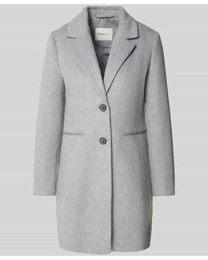 Tom Tailor Slim Fit Mantel mit Woll-Anteil - Grau