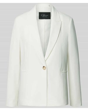 S.oliver Antaillierter Longblazer mit Viskoseanteil - Weiß