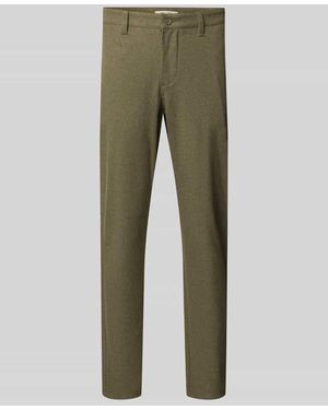 Only & Sons Slim Fit Brushed Chino mit Viskose-Anteil Modell 'MARK' - Grün