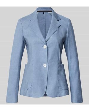 Windsor. Blazer aus Leinen-Mix mit Reverskragen - Blau