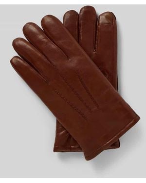 Akaroa Handschuhe mit Touchfunktion aus Schafsleder Modell 'DAN' - Braun