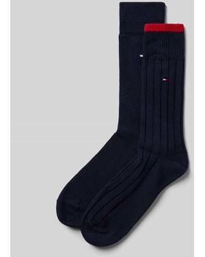 Tommy Hilfiger Strümpfe aus Baumwoll-Mix im 2er-Pack - Blau