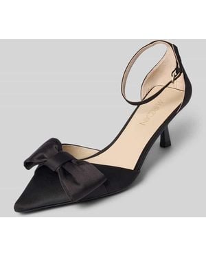 Marc Cain Pumps mit Schleifen-Applikation und Pfennigabsatz - Schwarz