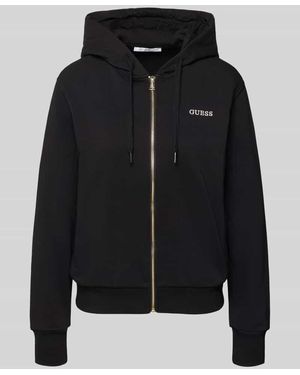 Guess Sweatjacke mit Kapuze Modell 'SOFIA' - Schwarz
