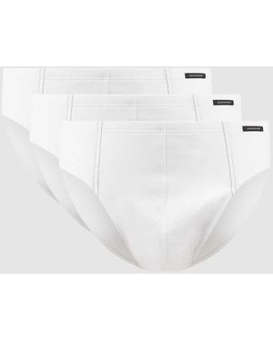 Schiesser Slip mit elastischem Bund im 3er-Pack - Weiß