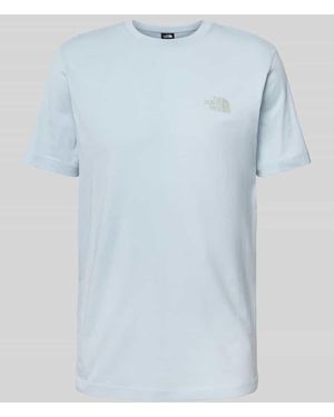 The North Face T-Shirt mit geripptem Rundhalsausschnitt - Blau