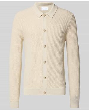 Lindbergh Strickjacke mit Knopfleiste - Natur