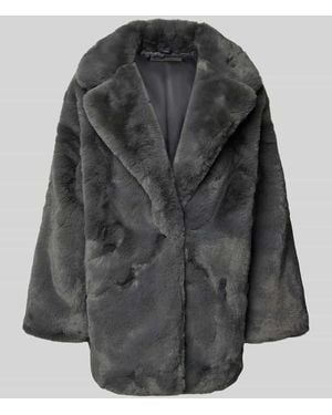 Review Jacke aus Kunstfell mit Reverskragen - Grau
