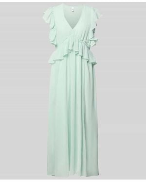 Y.A.S Cocktailkleid mit Volants Modell 'MUSSI' - Grün