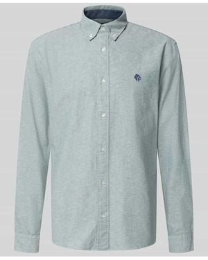 Mcneal Regular Fit Freizeithemd aus reiner Baumwolle - Blau