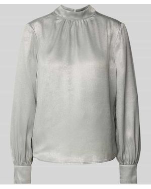 Zero Regular Fit Bluse Mit Turtleneck - Grau