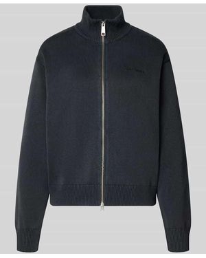 Carhartt Cardigan mit Label-Stitching Modell 'Kori' - Blau